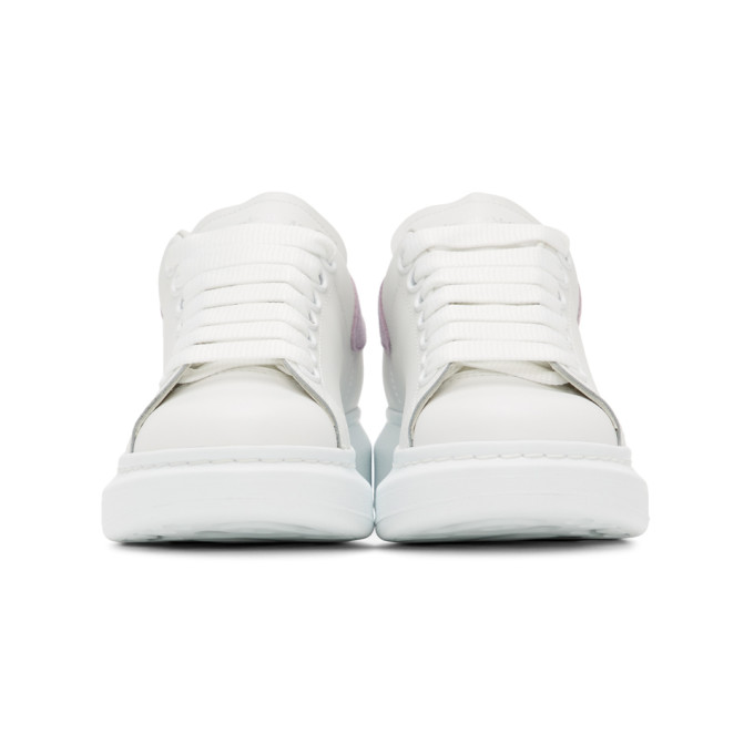 ALEXANDER MCQUEEN ALEXANDER MCQUEEN SSENSE EXCLUSIVE WHITE AND PURPLE OVERSIZED SNEAKERS