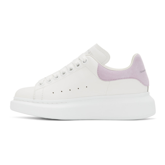 ALEXANDER MCQUEEN ALEXANDER MCQUEEN SSENSE EXCLUSIVE WHITE AND PURPLE OVERSIZED SNEAKERS