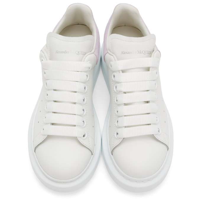 ALEXANDER MCQUEEN ALEXANDER MCQUEEN SSENSE EXCLUSIVE WHITE AND PURPLE OVERSIZED SNEAKERS