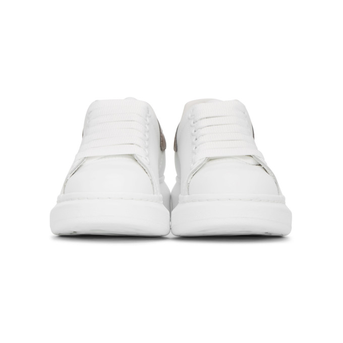 ALEXANDER MCQUEEN ALEXANDER MCQUEEN WHITE AND IRIDESCENT OVERSIZED SNEAKERS