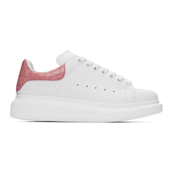 alexander mcqueen white & pink oversized sneakers