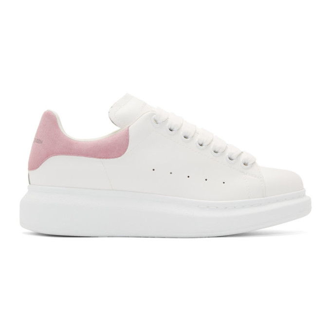 ALEXANDER MCQUEEN SSENSE Exclusive White & Pink Oversized Sneakers