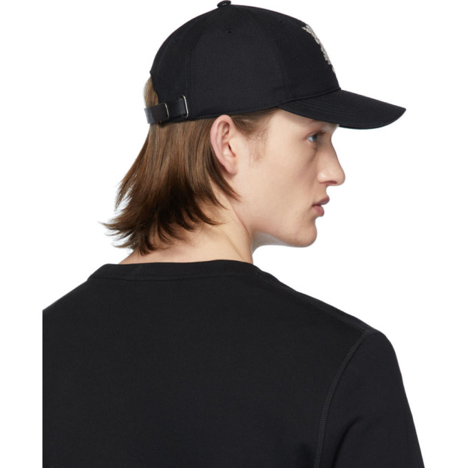 ALEXANDER MCQUEEN ALEXANDER MCQUEEN BLACK IVY MONOGRAM CAP