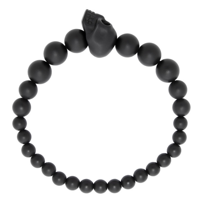 ALEXANDER MCQUEEN ALEXANDER MCQUEEN BLACK BALL SKULL BRACELET