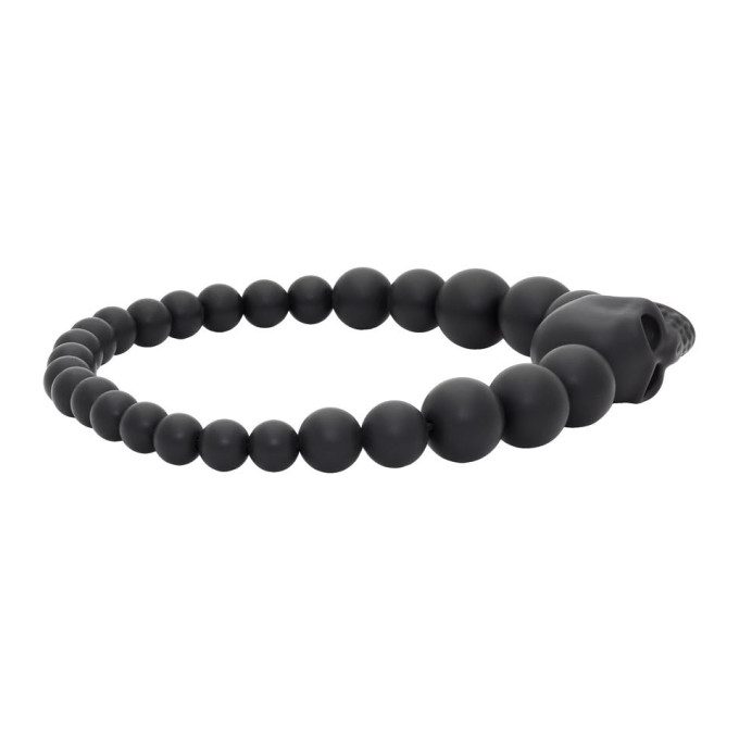 ALEXANDER MCQUEEN ALEXANDER MCQUEEN BLACK BALL SKULL BRACELET