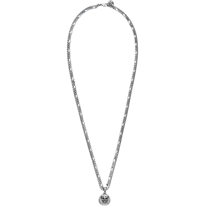 ALEXANDER MCQUEEN ALEXANDER MCQUEEN SILVER SKULL COIN NECKLACE