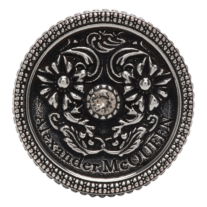 ALEXANDER MCQUEEN ALEXANDER MCQUEEN SILVER MEDALLION RING