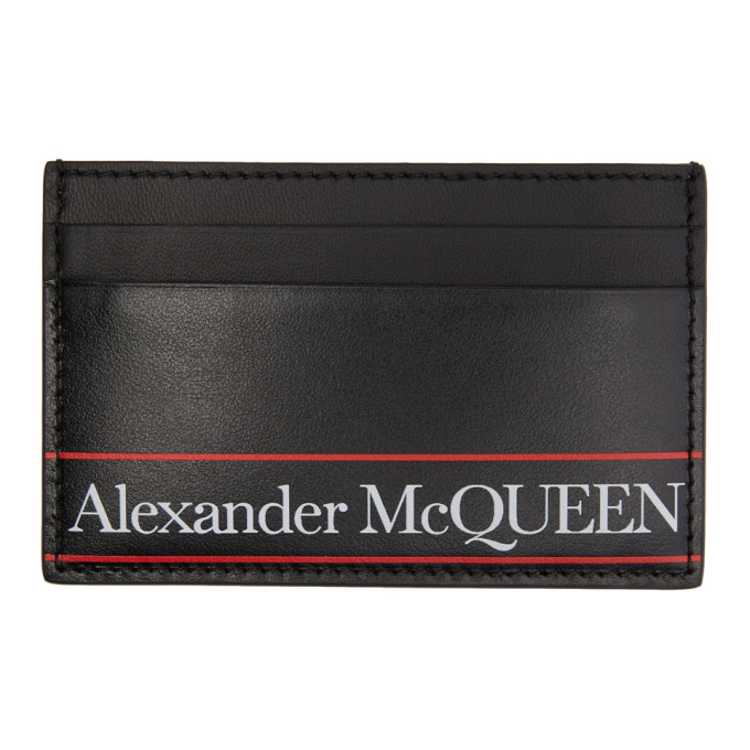 ALEXANDER MCQUEEN ALEXANDER MCQUEEN BLACK LOGO CARD HOLDER