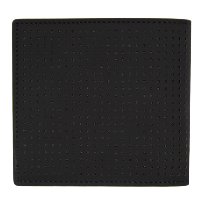 ALEXANDER MCQUEEN ALEXANDER MCQUEEN BLACK PERFORATED BIFOLD WALLET