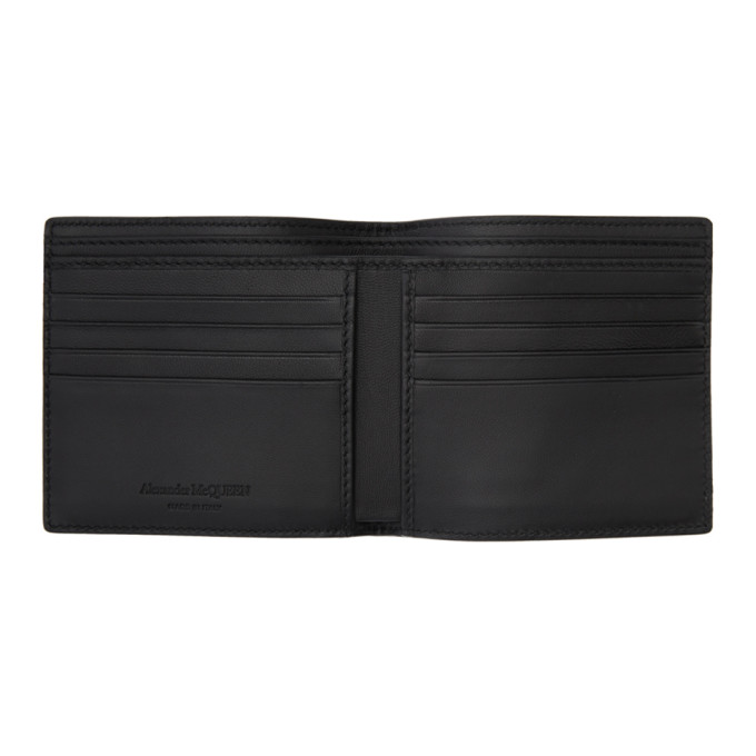 ALEXANDER MCQUEEN ALEXANDER MCQUEEN BLACK PERFORATED BIFOLD WALLET