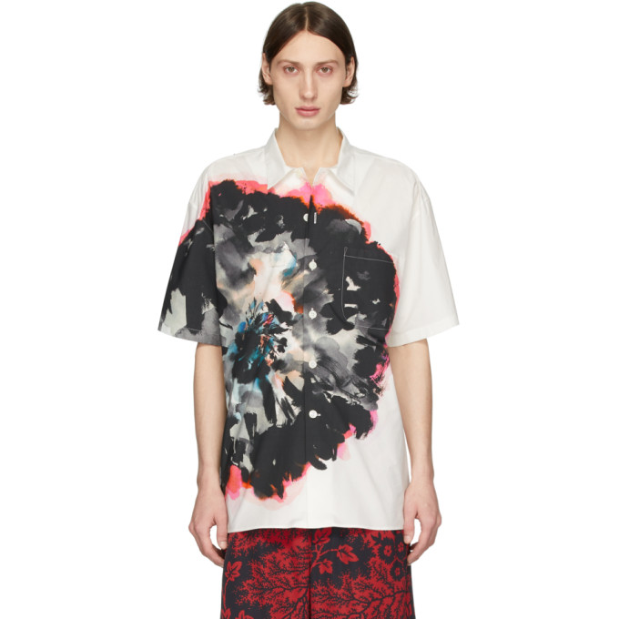 ALEXANDER MCQUEEN ALEXANDER MCQUEEN WHITE MIX SHORT SLEEVE SHIRT