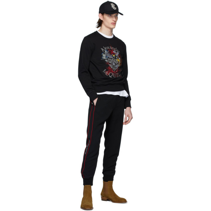 ALEXANDER MCQUEEN ALEXANDER MCQUEEN BLACK GLOWING BOTANICAL SKULL SWEATSHIRT
