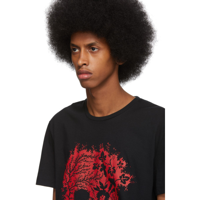 ALEXANDER MCQUEEN ALEXANDER MCQUEEN BLACK IVY SKULL T-SHIRT