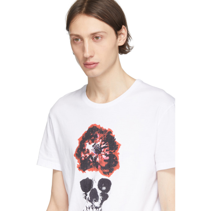 ALEXANDER MCQUEEN ALEXANDER MCQUEEN WHITE SKULL T-SHIRT