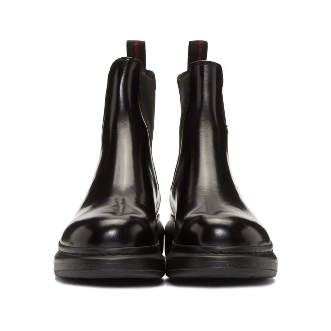 ALEXANDER MCQUEEN ALEXANDER MCQUEEN BLACK HYBRID CHELSEA BOOTS