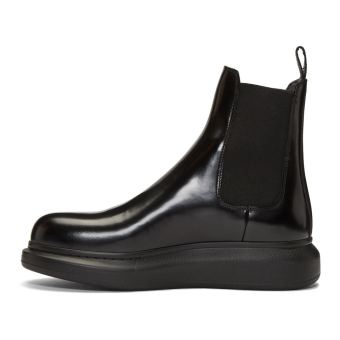 ALEXANDER MCQUEEN ALEXANDER MCQUEEN BLACK HYBRID CHELSEA BOOTS