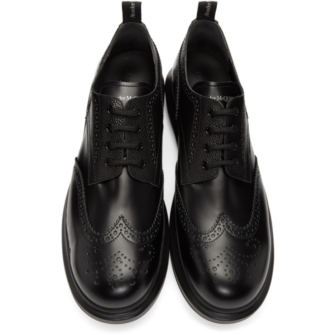 ALEXANDER MCQUEEN BLACK HYBRID BROGUES