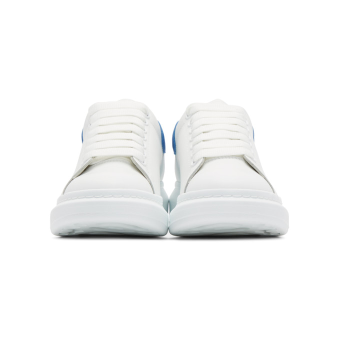 ALEXANDER MCQUEEN White & Blue Oversized Sneakers