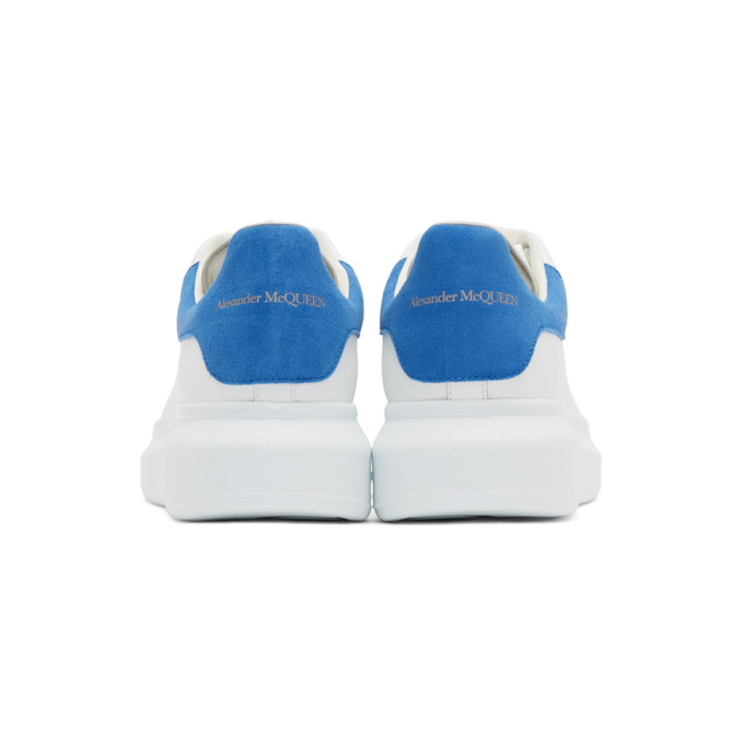 ALEXANDER MCQUEEN White & Blue Oversized Sneakers