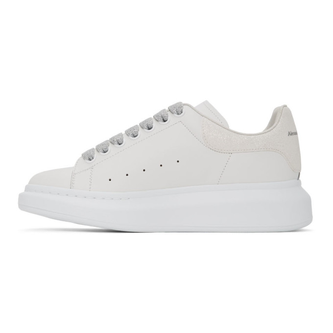 ALEXANDER MCQUEEN SSENSE Exclusive White Glitter Oversized Sneakers
