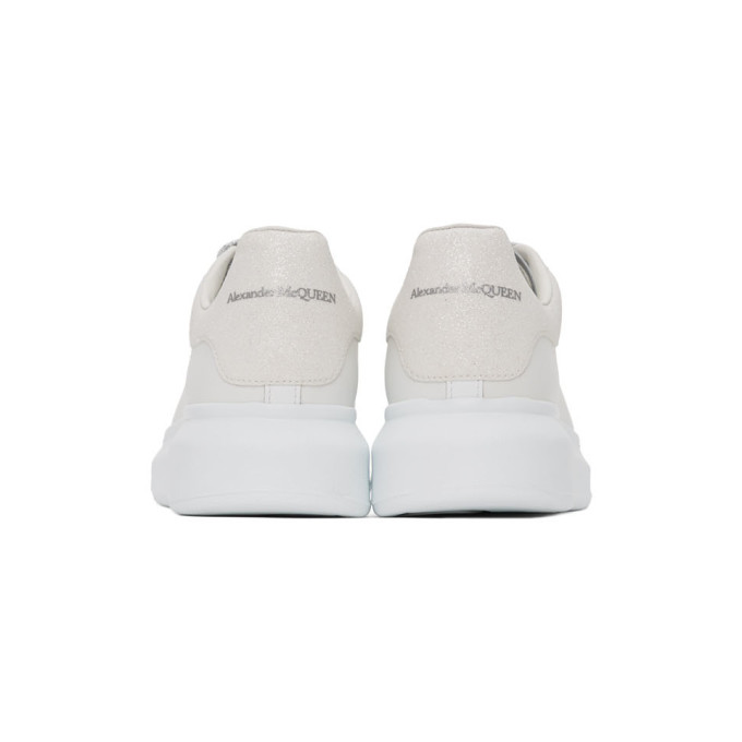 ALEXANDER MCQUEEN SSENSE Exclusive White Glitter Oversized Sneakers