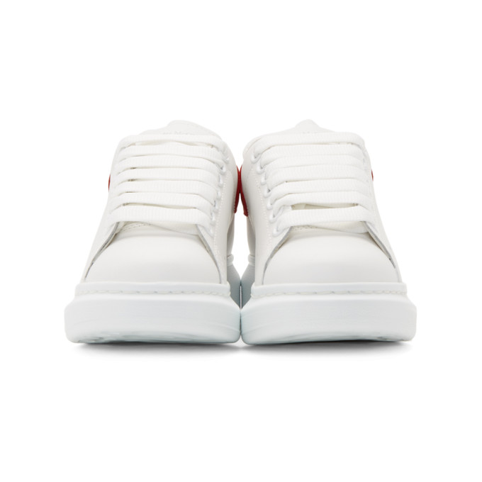 ALEXANDER MCQUEEN ALEXANDER MCQUEEN WHITE AND RED OVERSIZED SNEAKERS