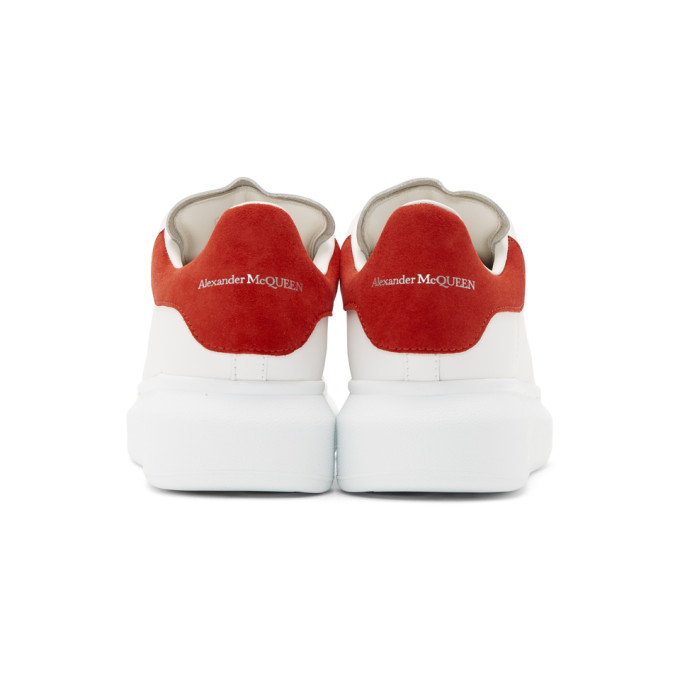 ALEXANDER MCQUEEN ALEXANDER MCQUEEN WHITE AND RED OVERSIZED SNEAKERS