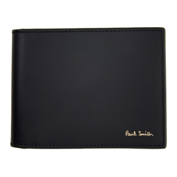 PAUL SMITH PAUL SMITH BLACK SIGNATURE STRIPE INTERIOR BILL CLIP WALLET