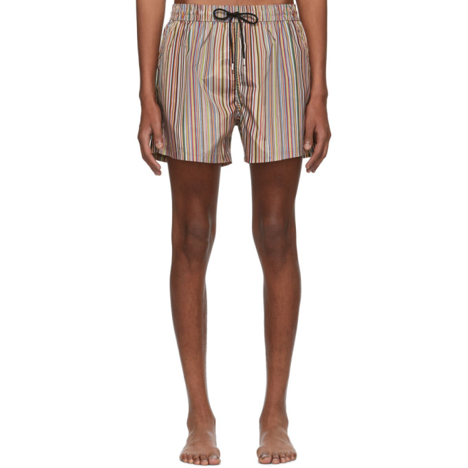 paul smith multi stripe swim shorts