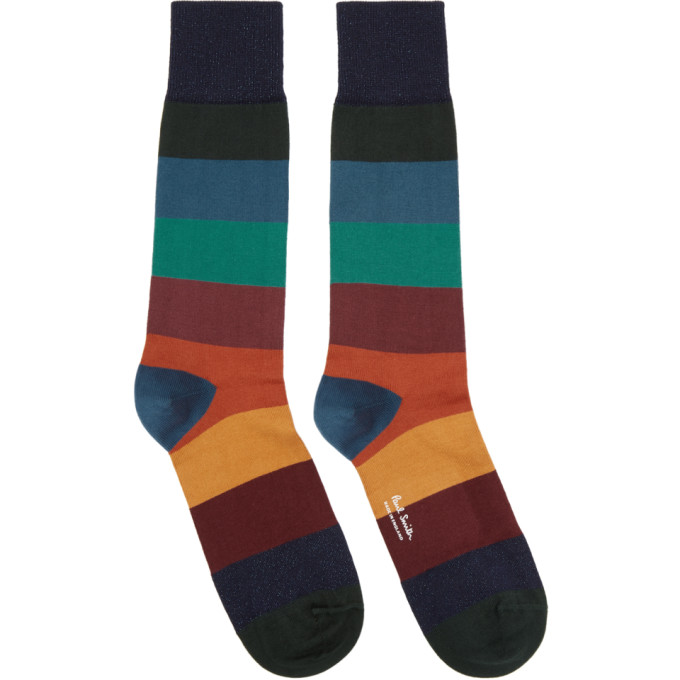 PAUL SMITH PAUL SMITH MULTICOLOR IAN STRIPE SOCKS