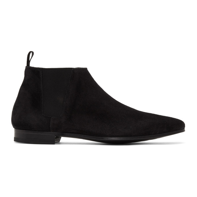 Paul Smith Black Suede Marlowe Chelsea Boots