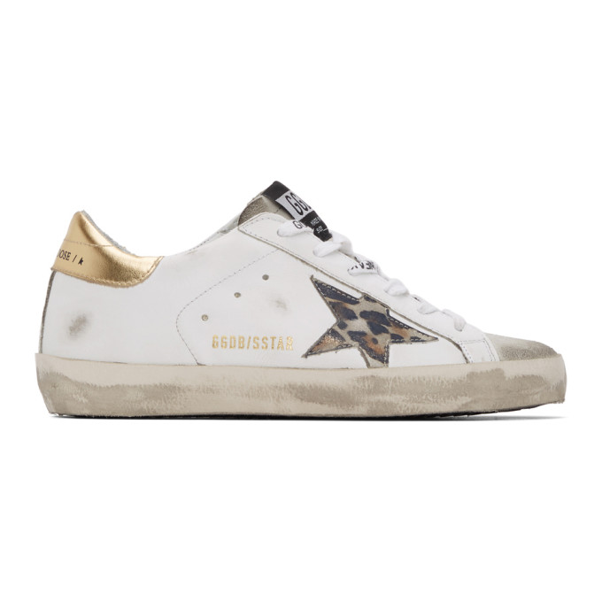 GOLDEN GOOSE GOLDEN GOOSE WHITE SPOTTED SUPERSTAR SNEAKERS