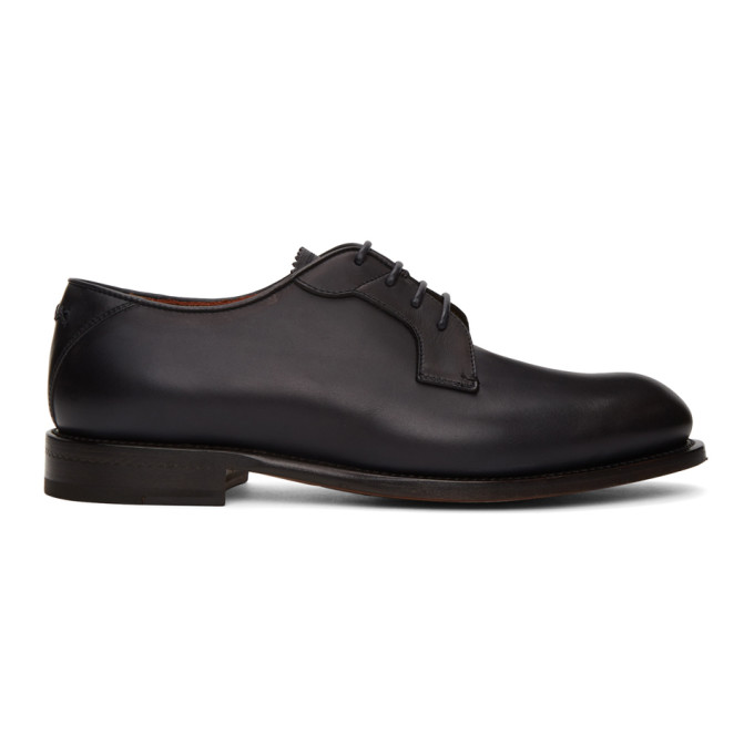 ERMENEGILDO ZEGNA ERMENEGILDO ZEGNA BLACK CALFSKIN DERBYS