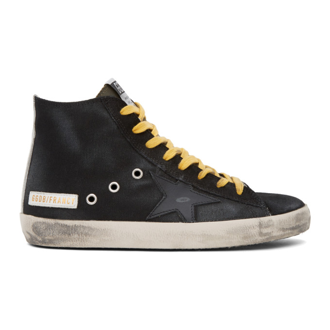 GOLDEN GOOSE GOLDEN GOOSE BLACK CANVAS FRANCY SNEAKERS