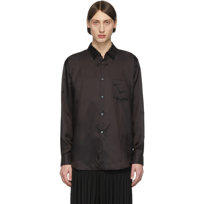 COMME DES GARÇONS SHIRT COMME DES GARCONS SHIRT BLACK TAFFETA SHIRT