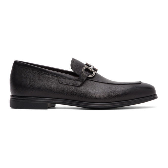 FERRAGAMO SALVATORE FERRAGAMO BLACK SCARLET LOAFERS