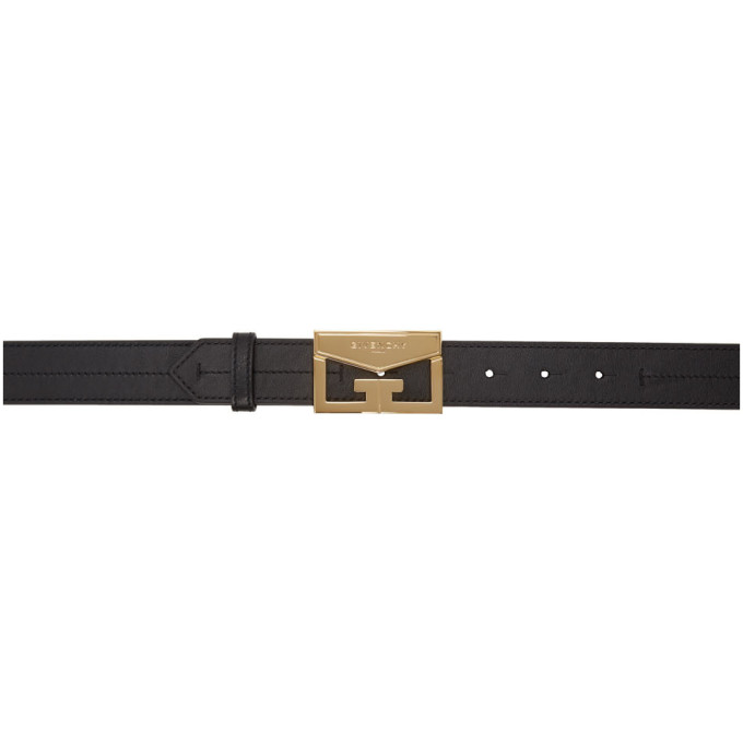 GIVENCHY GIVENCHY BLACK LEATHER MYSTIC BELT