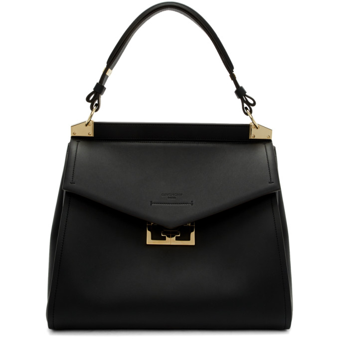 GIVENCHY GIVENCHY BLACK MEDIUM MYSTIC TOP HANDLE BAG