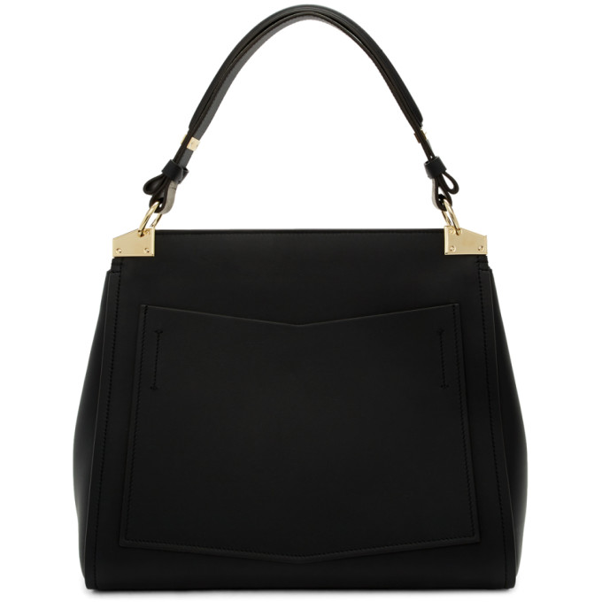 GIVENCHY GIVENCHY BLACK MEDIUM MYSTIC TOP HANDLE BAG