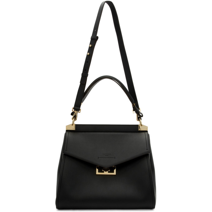 GIVENCHY GIVENCHY BLACK MEDIUM MYSTIC TOP HANDLE BAG