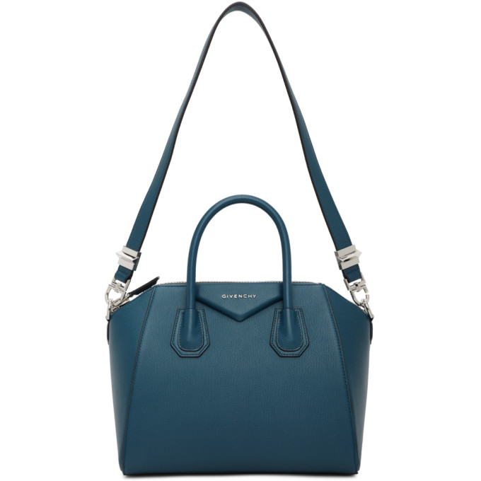 Givenchy Blue Small Antigona Bag In 404 Oil