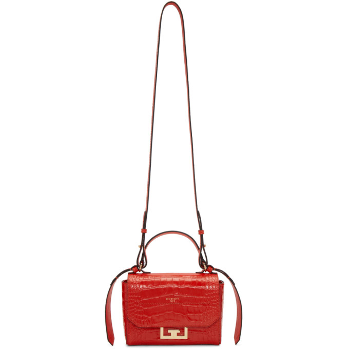 GIVENCHY GIVENCHY RED MINI CROC EDEN BAG