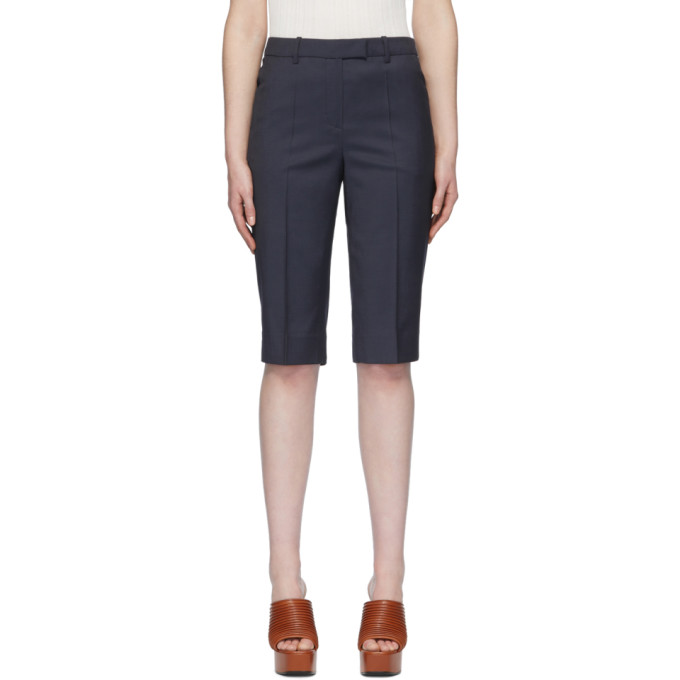 Givenchy Navy Bermuda Shorts In 408 Deep Bl