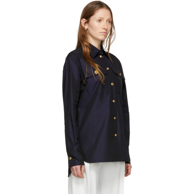 GIVENCHY GIVENCHY NAVY CHANGING POPLIN SHIRT