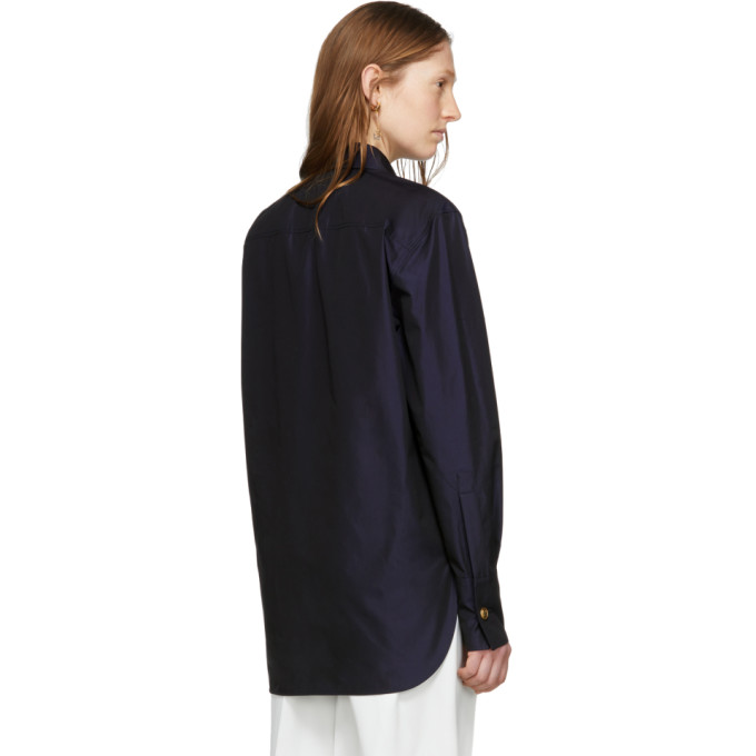 GIVENCHY GIVENCHY NAVY CHANGING POPLIN SHIRT