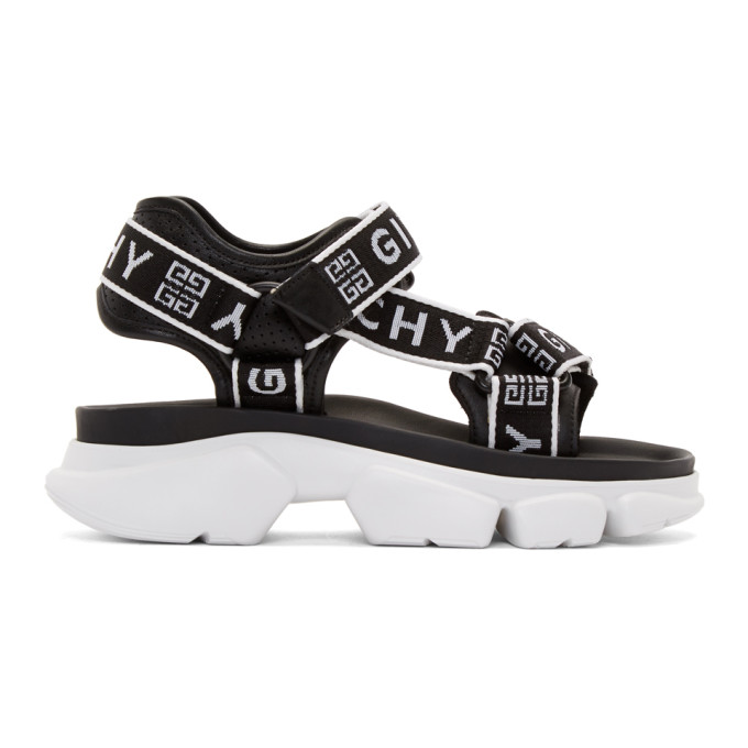 GIVENCHY Black & White Jaw Sandals