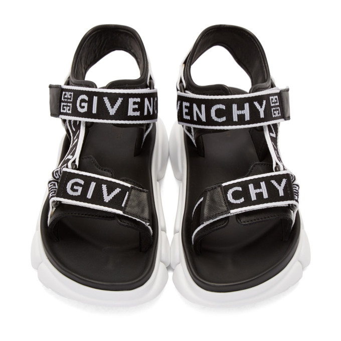 GIVENCHY Black & White Jaw Sandals
