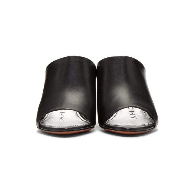 GIVENCHY BLACK TRIANGLE MULE SANDALS