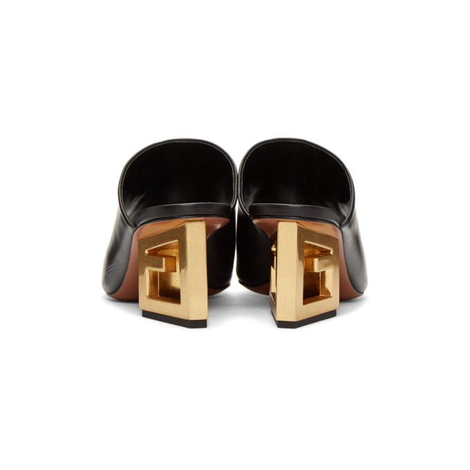 GIVENCHY BLACK TRIANGLE MULE SANDALS