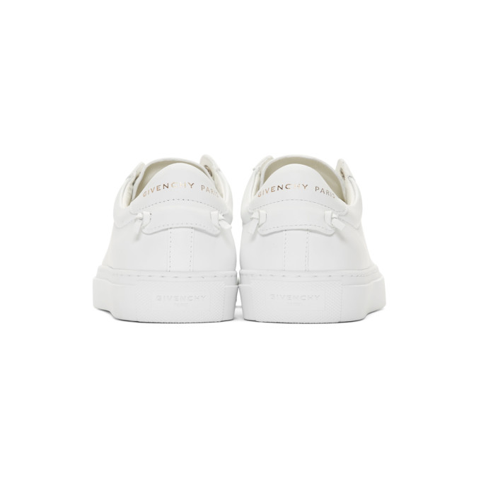 GIVENCHY White Logo Laces Urban Street Sneakers